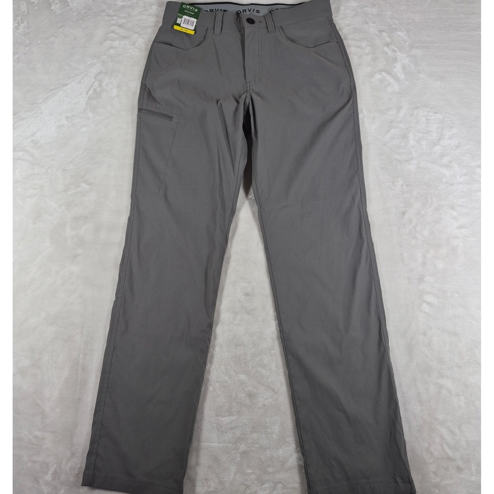 Orvis Tech Pants Men's 32x34 Gray Lightweight Cargo Outdoors Hiking‎ Casual NWT